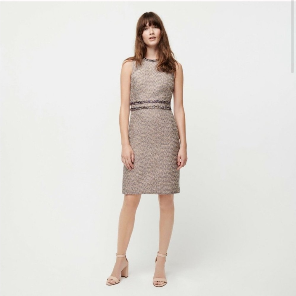 J. Crew NWT ASheath Dress in Twinkle Tweed Tall 2